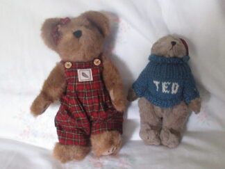 Boyds Bears - Bear with Overalls, Bear with Ted Sweater