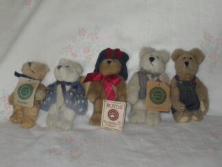 Alastair, Hans, Edith Glorybear, Eden and Bear with Overalls