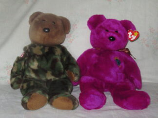 Millennium and Camo Bear with USA Flag on Arm