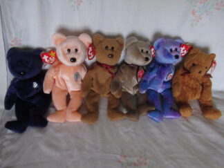 Princess, Dearest, Curly, Signature Bear, Clubby IV, Woody