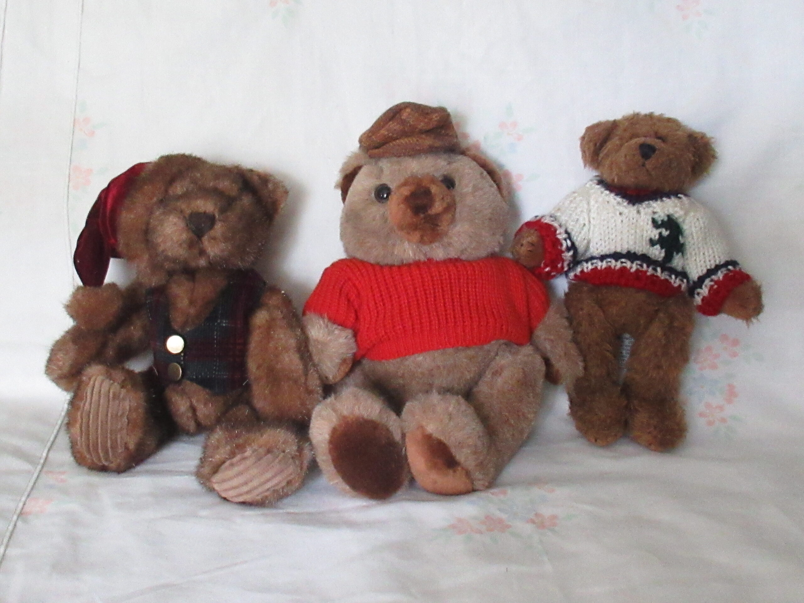 Bear with Vest, Bear with Sweater and Cap, Bear with Sweater