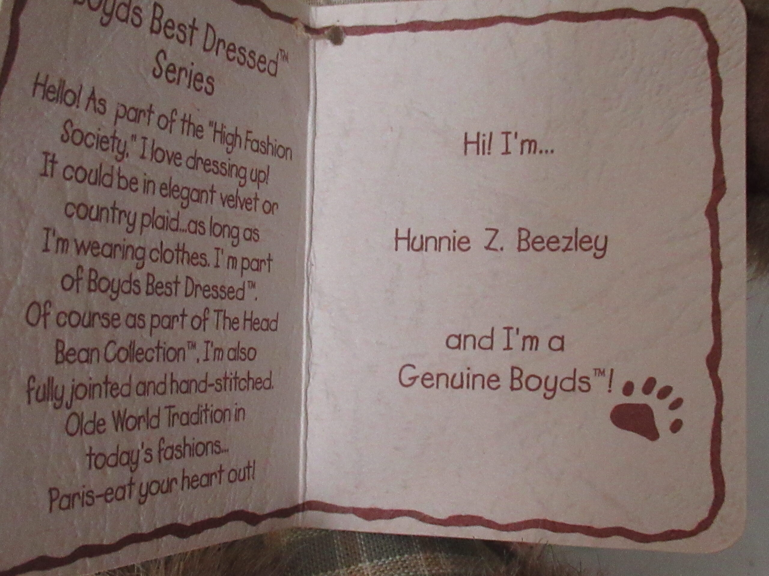 The Boyds Collection - Hunnie Z Beezley and Bear in Dress - Image 4