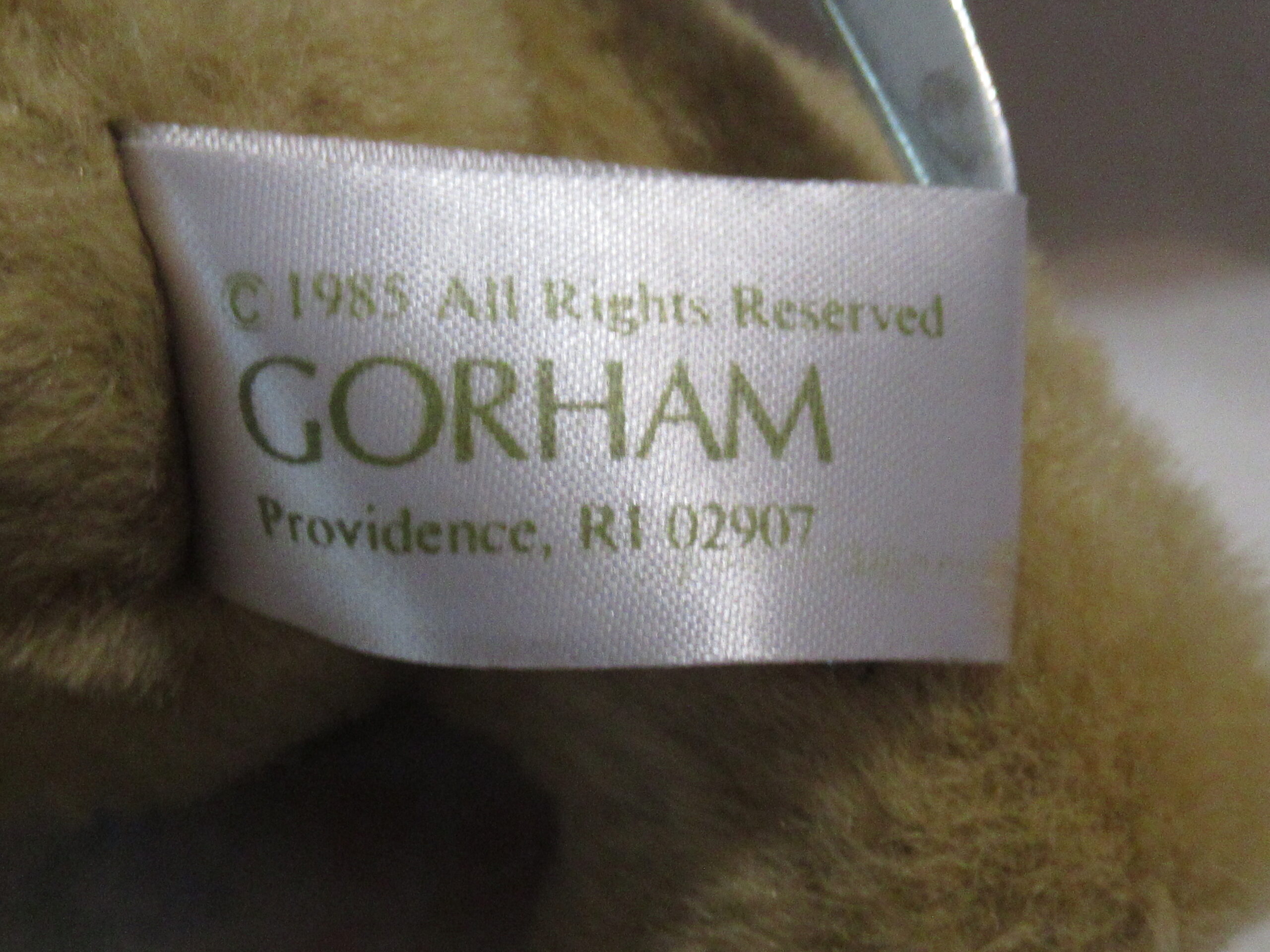 Gorham 1985 Bear w/Red and White Jacket and String on Head - Image 3