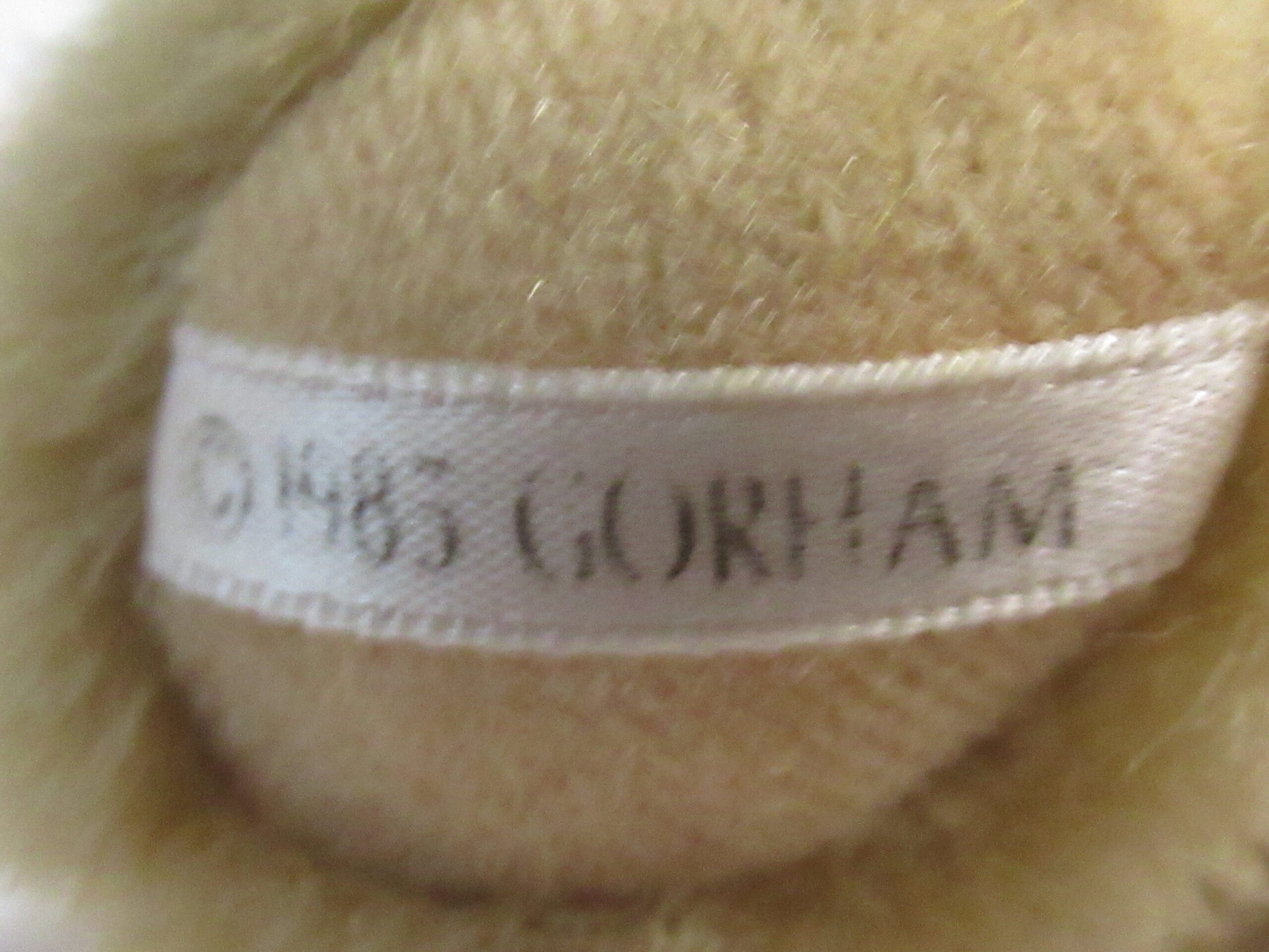 Gorham 1985 Bear w/Red and White Jacket and String on Head - Image 4