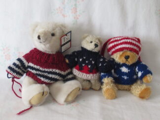 Morris Bear, Bear with Sweater and Bear with Sweater and Hat