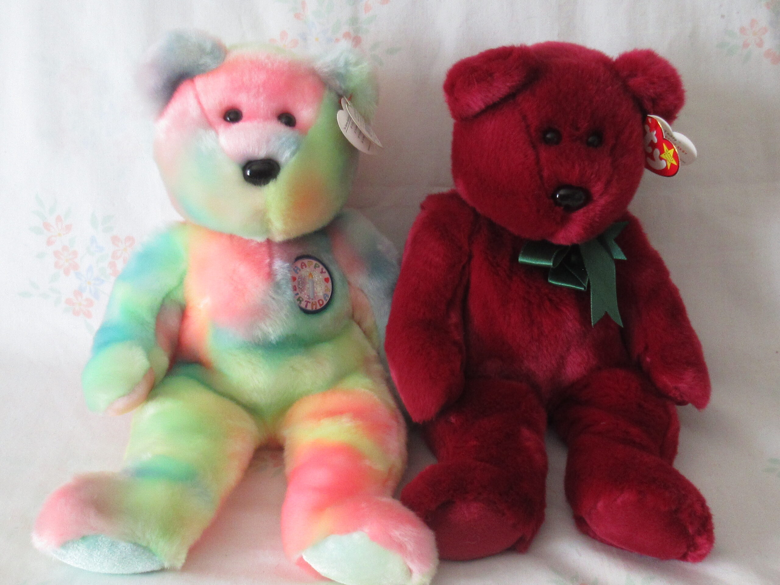 Ty - B B Bear 2000 Happy Birthday and Teddy 1998