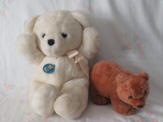 Dakin Teddy Bears - Bear with Pink Ribbon and Brown Bear