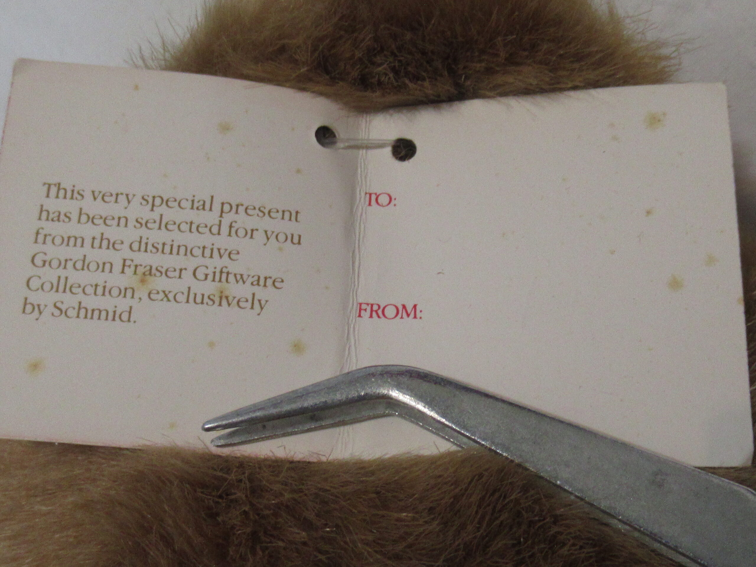 Schmid Gordon Fraser Brown Musical Teddy Bear with bow - Image 6