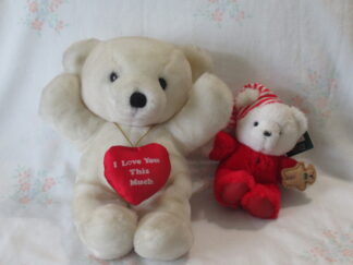 Dakin Teddy Bears - Bear with Red Heart and Sleepytime Teddy