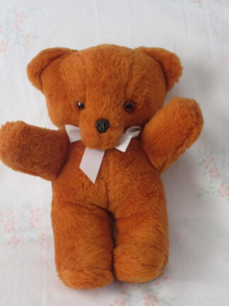 12 Inch Teddy Bear with Bow by Ajena - Made in France