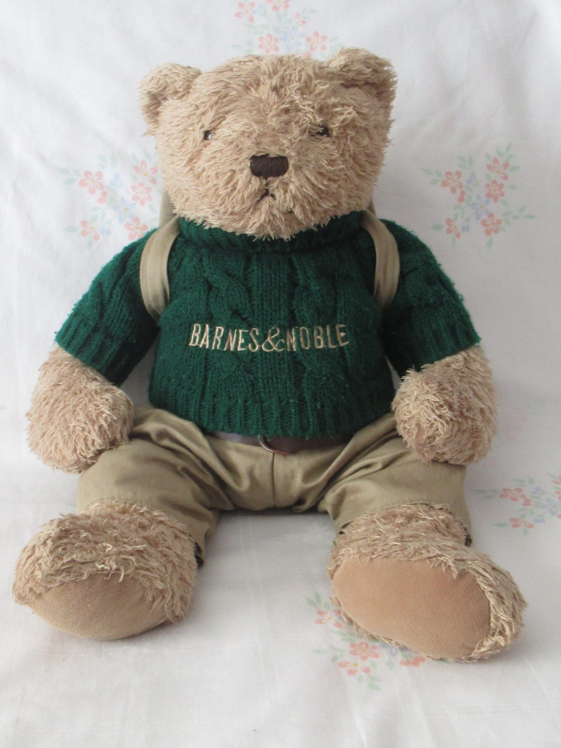 Barnes & Noble Teddy Bear with Sweater, Pants and Backpack