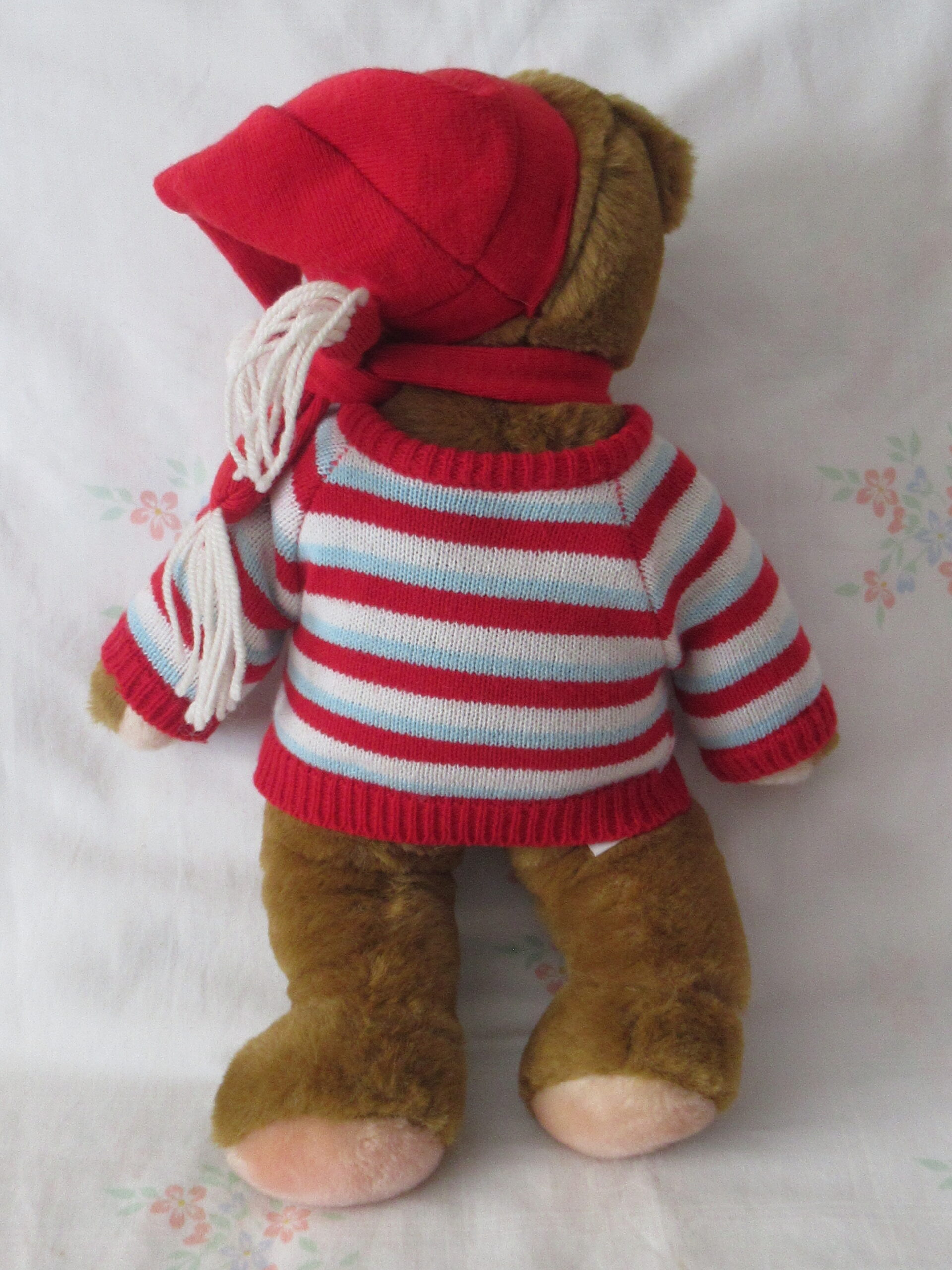 Mary Meyer Teddy Bear with Sweater Scarf and Cap - Image 2