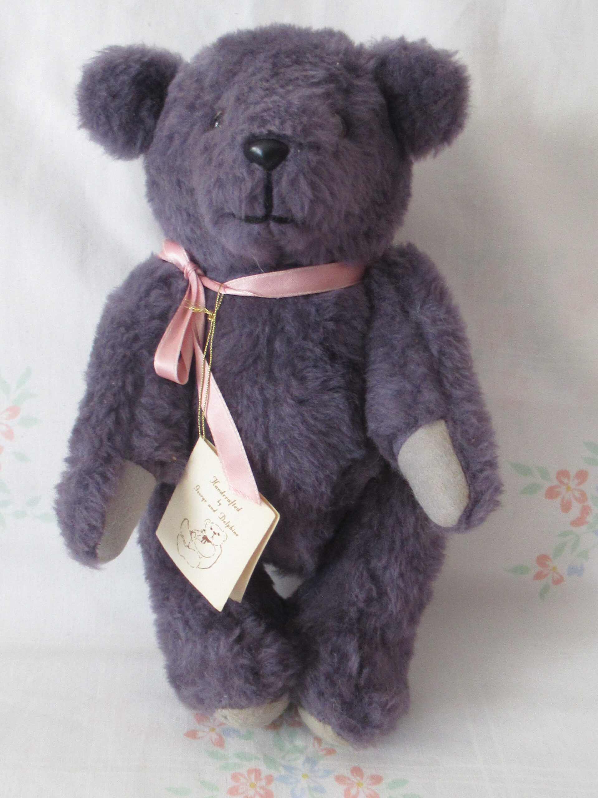 Handcrafted by George and Delphine Teddy Bear
