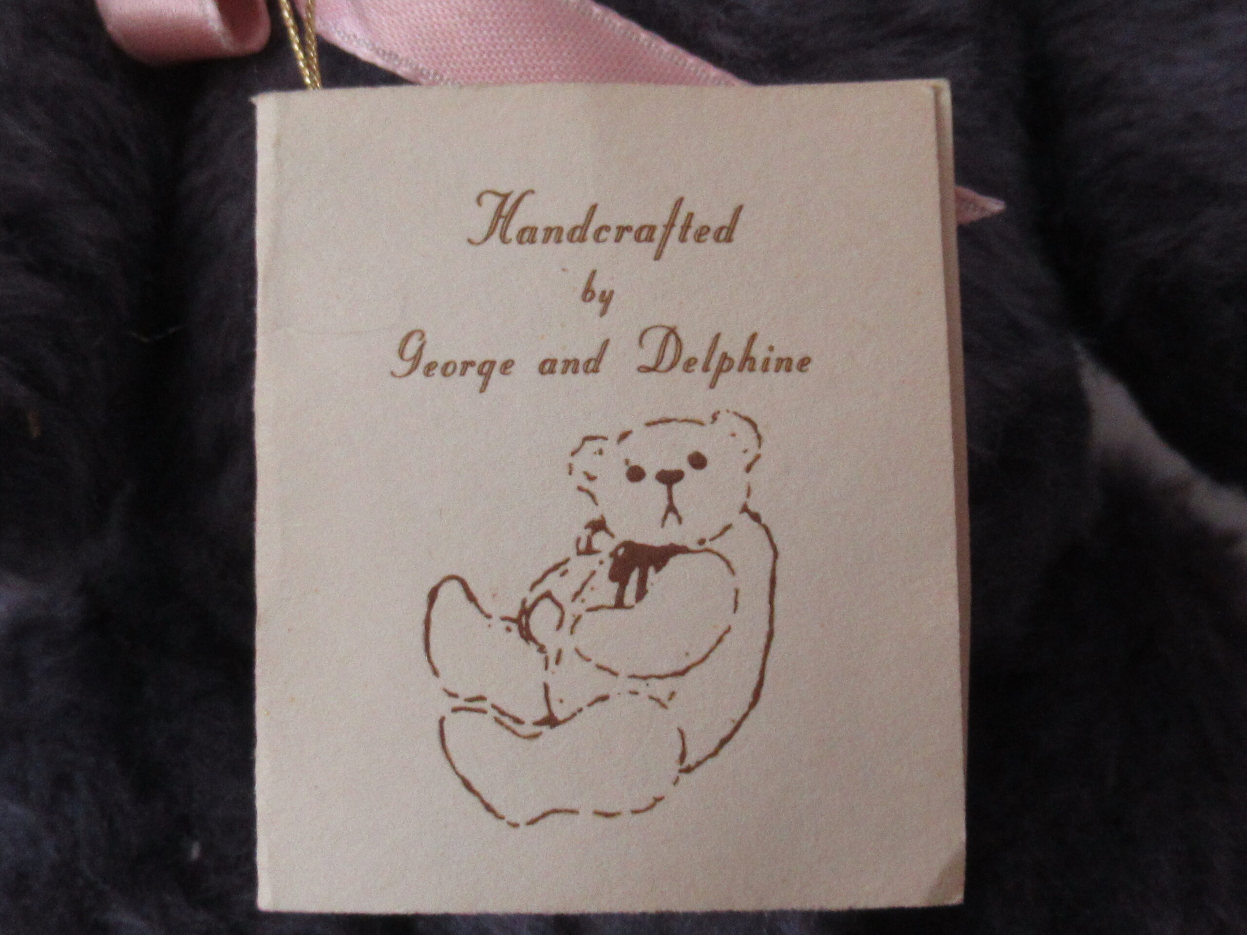 Handcrafted by George and Delphine Teddy Bear - Image 5