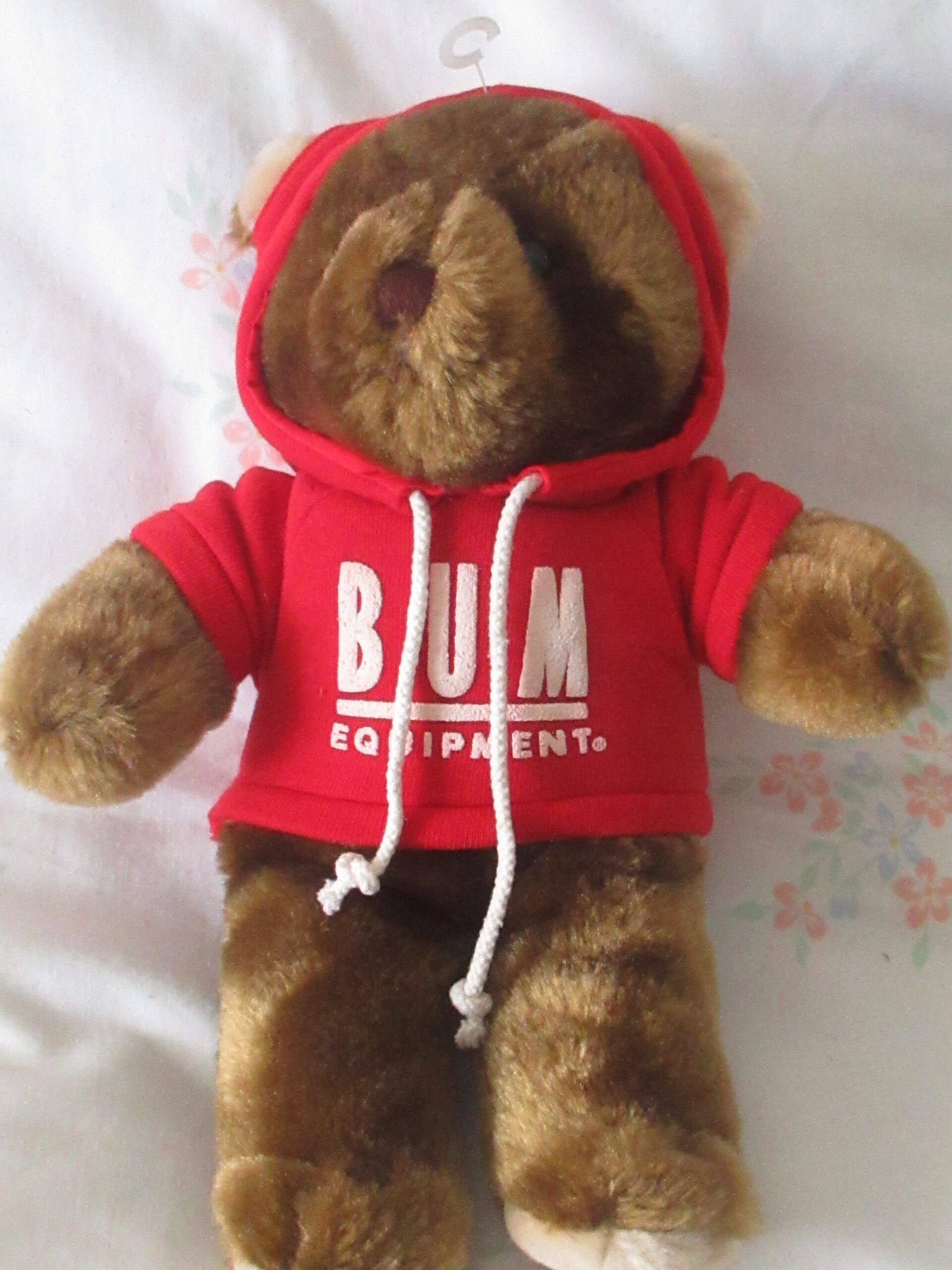 Brown Teddy Bear with Red Bum Equipment Sweatshirt