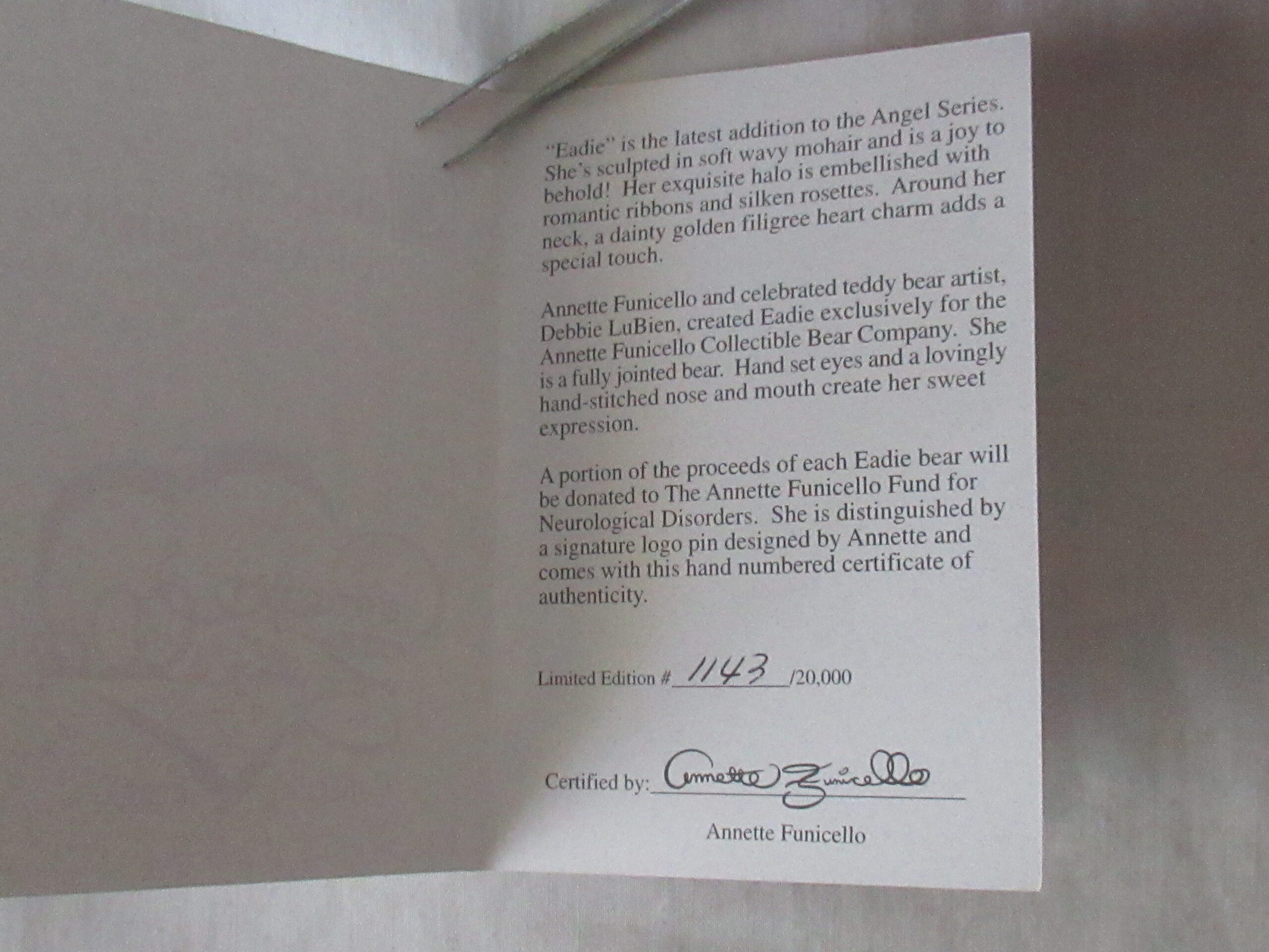 Annette Funicello Eadie Ltd Ed Angel Series 1143 of 20000 - Image 12