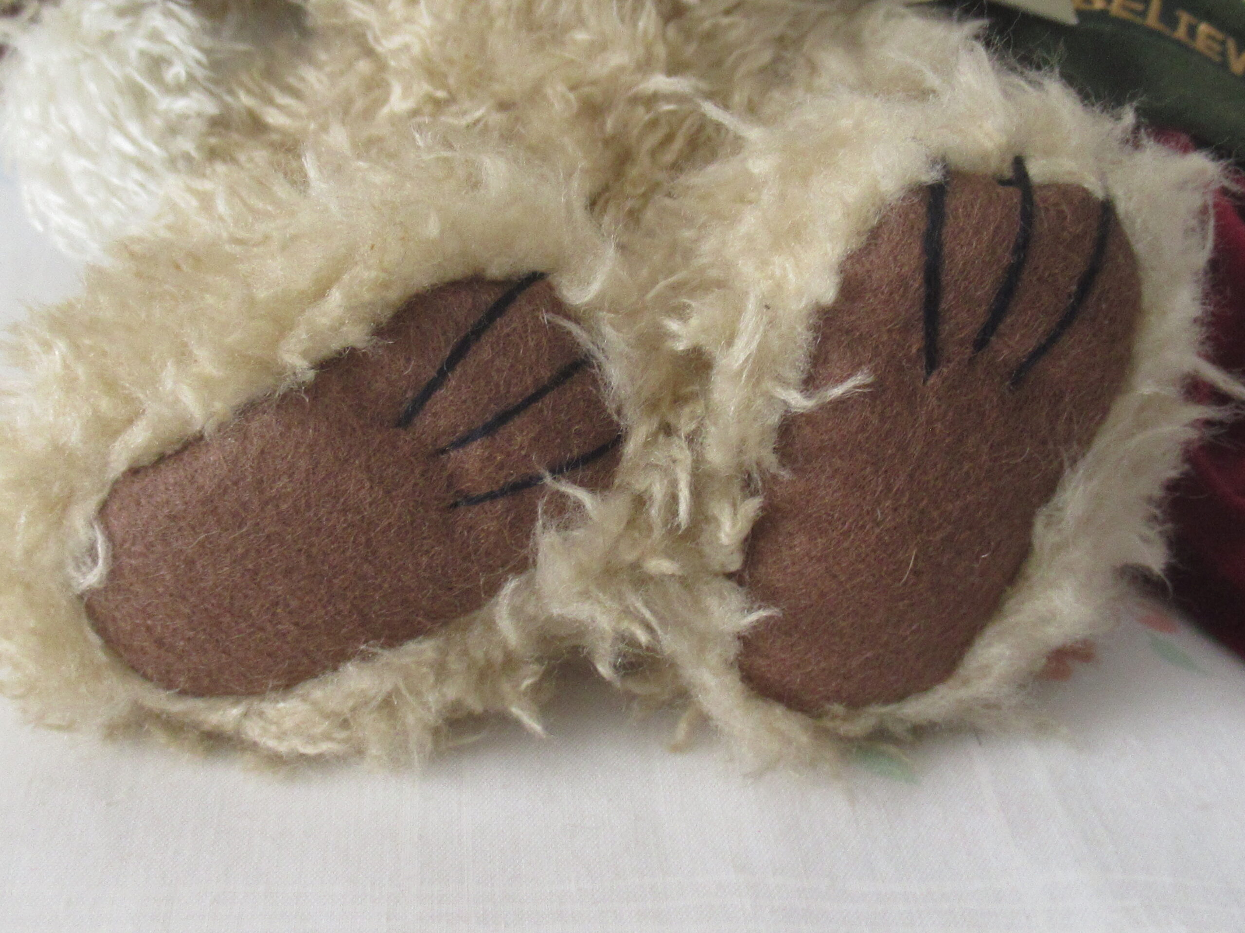 Boyds Bear with Santa Cap and Believe Stocking - Image 4