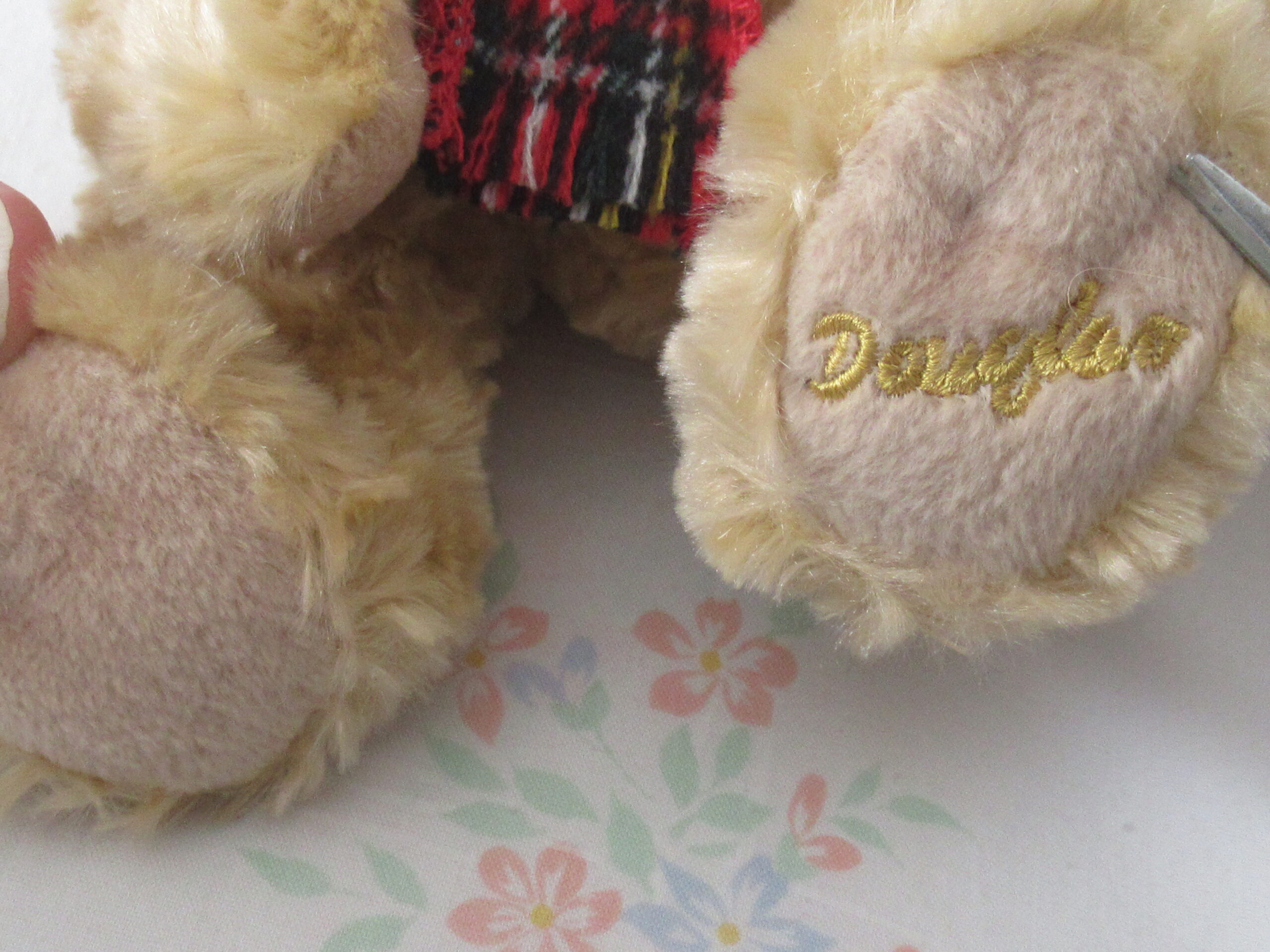 10 Inch Teddy Bear with Plaid Scarf - Douglas 2003 - Image 4