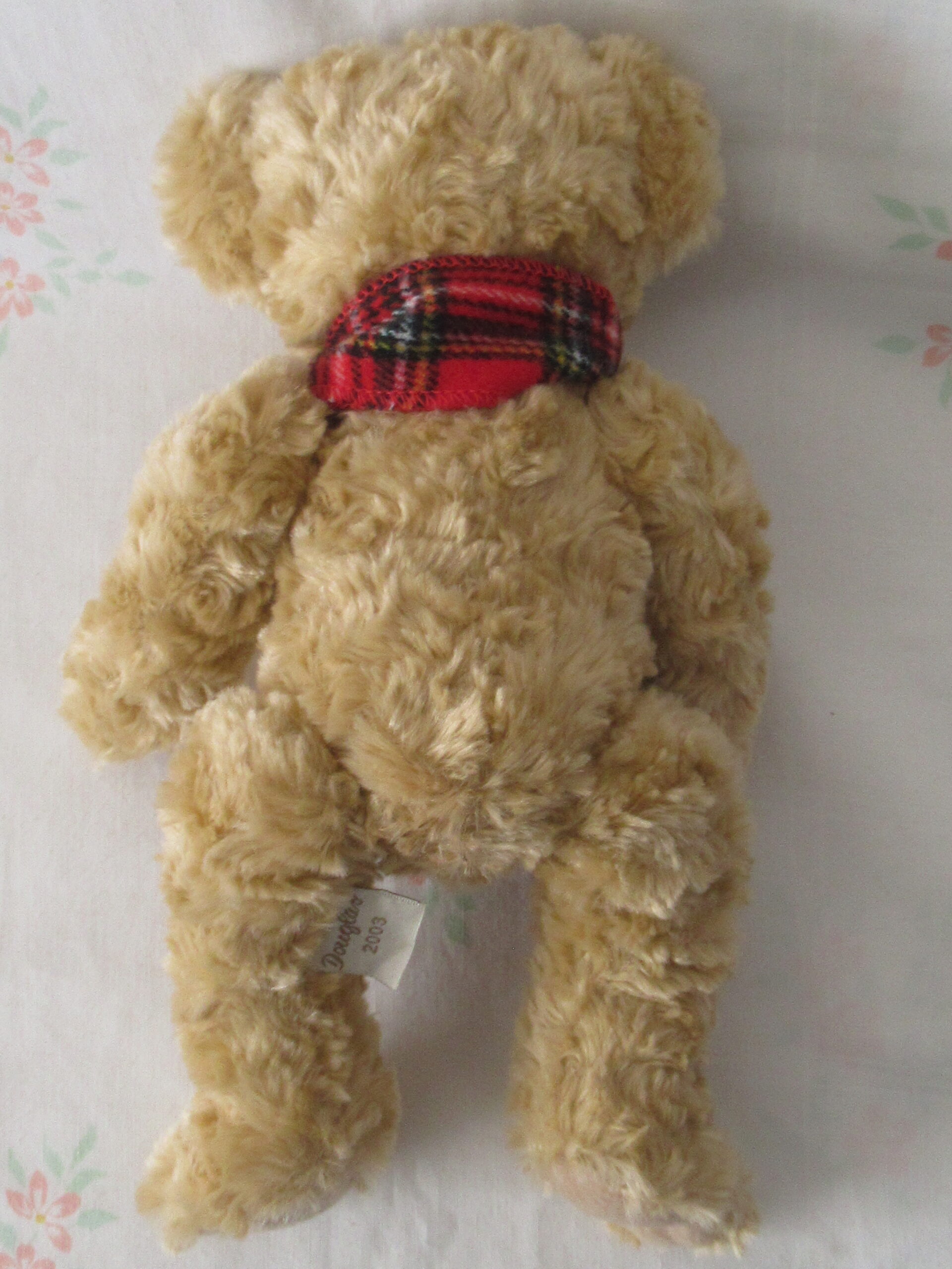 10 Inch Teddy Bear with Plaid Scarf - Douglas 2003 - Image 3