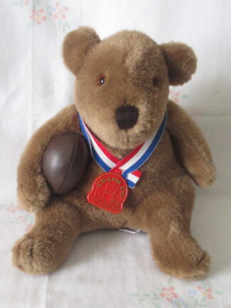 1984 Charm Co Teddy Bear with Ball and Ribbon
