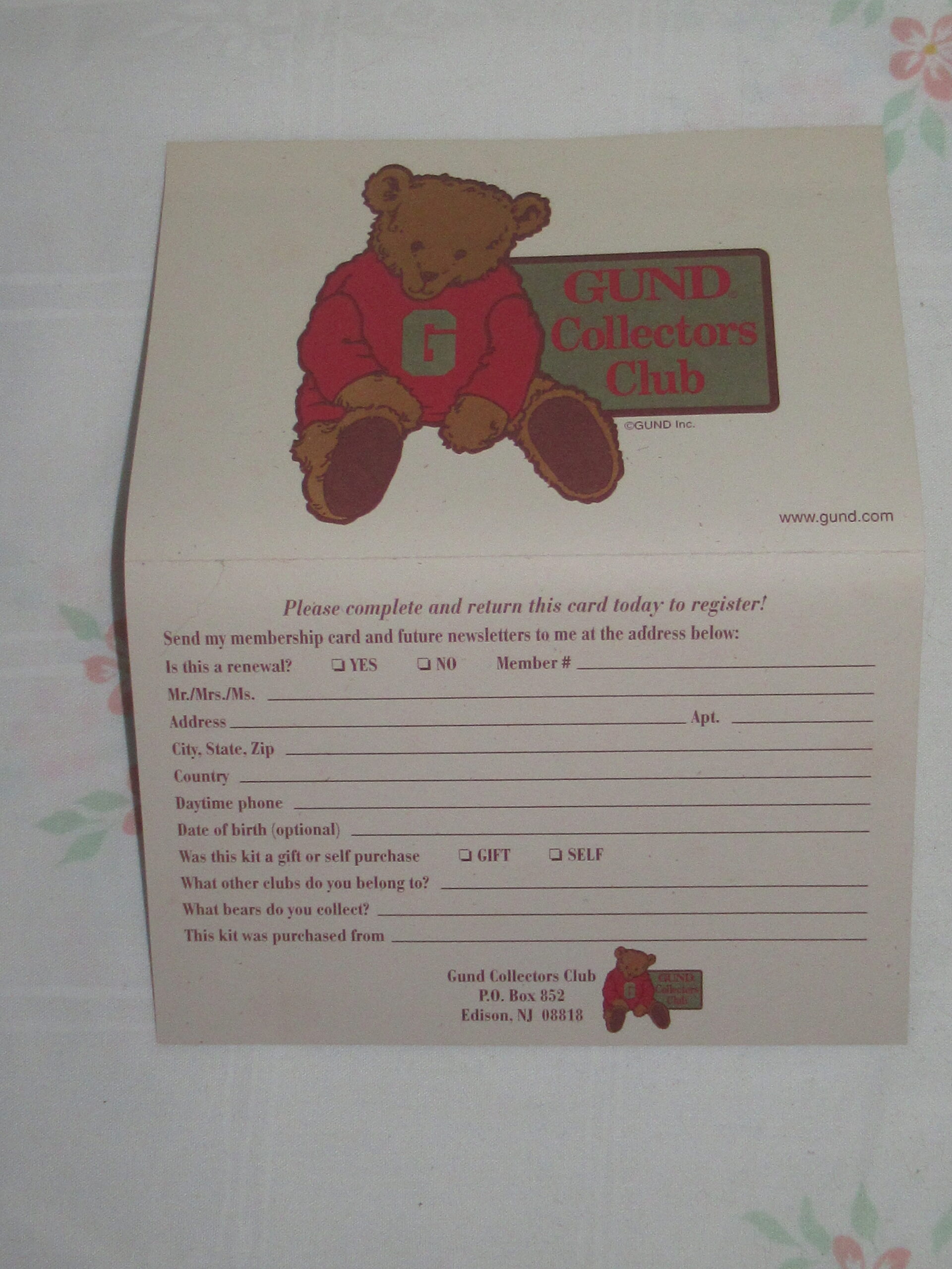 Gund Collectors Club 1999 - 8 Inch Mohair Teddy Bear - Image 21