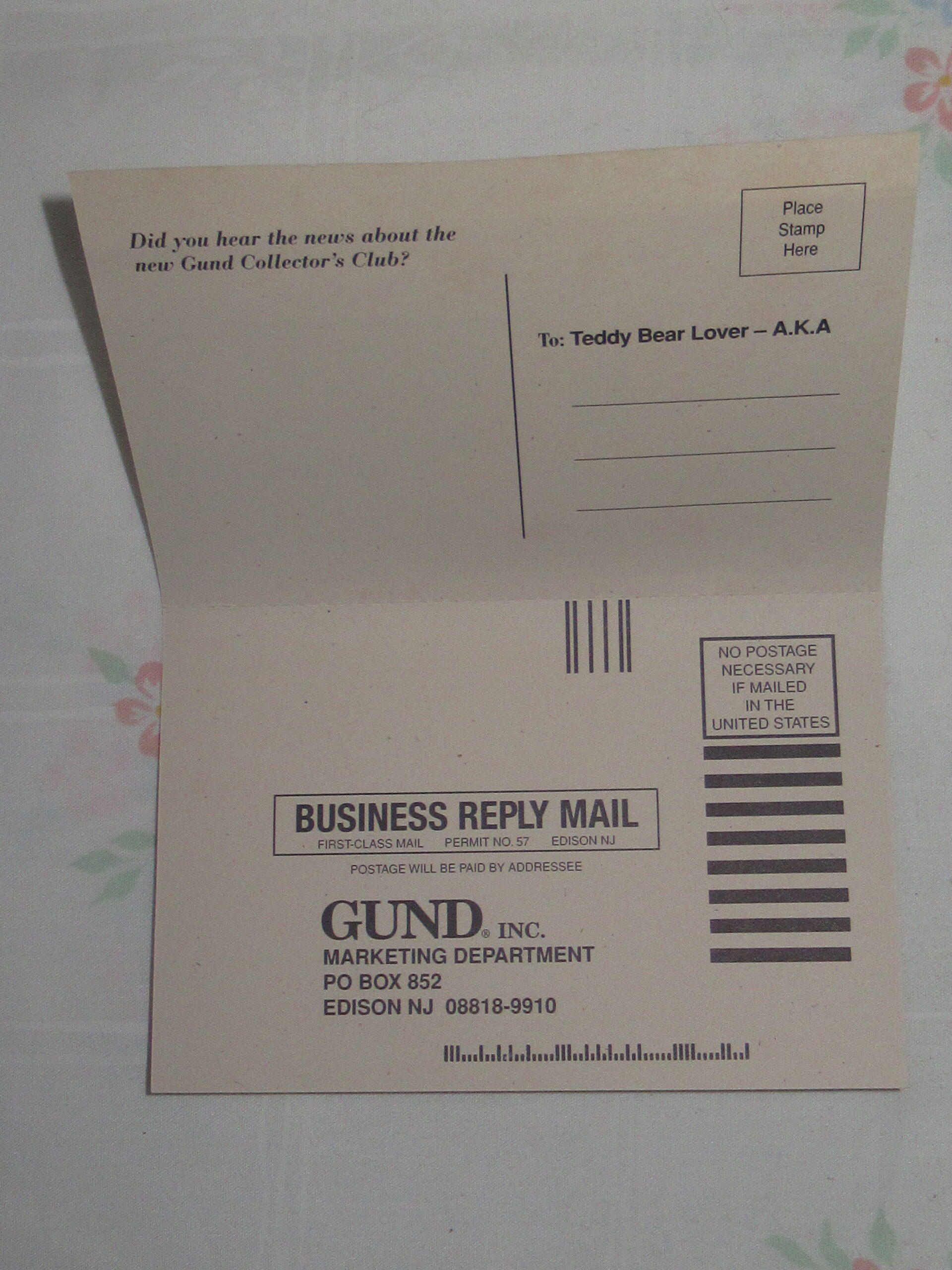 Gund Collectors Club 1999 - 8 Inch Mohair Teddy Bear - Image 22